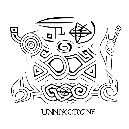 Combine Petroglyphs And Runes To Create A Unique Symbol Representing Strength And Protection