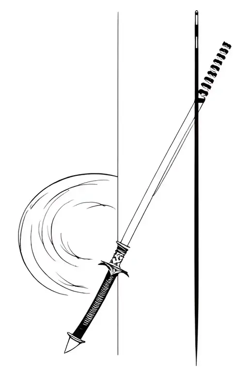 Katana With A Background