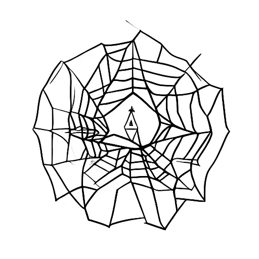 A Minimalist Tattoo Of A Delicate Web Connecting Different Animals And Elements Of Nature