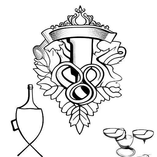 Horse Shoe And A Wine Glass