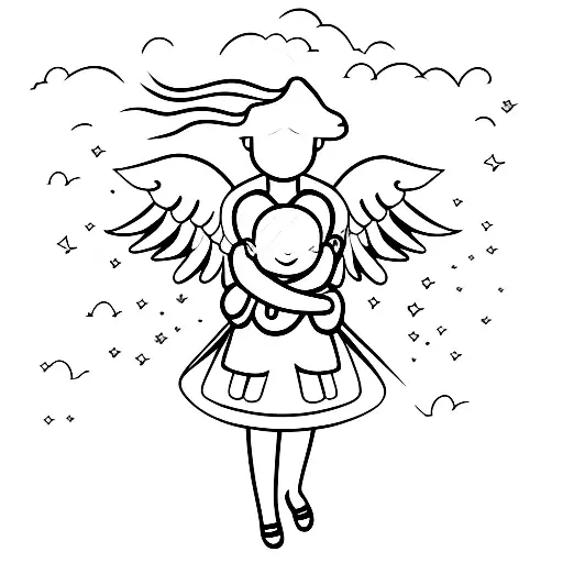 Angel Holding A Child