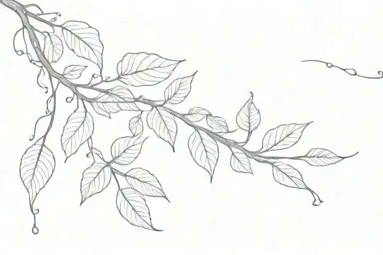 Less Soft Leaves In A Vine