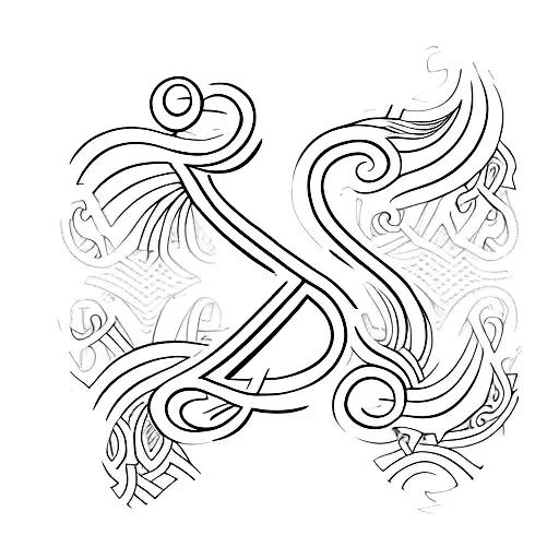 Outdoorsy Nature Designs In The Shape Of A Letter A