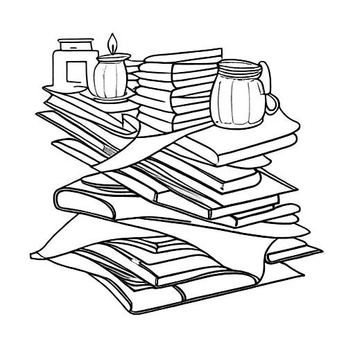 An Intricate Bookshelf Tattoo With Each Book Representing A Cherished Memory Or Family Member