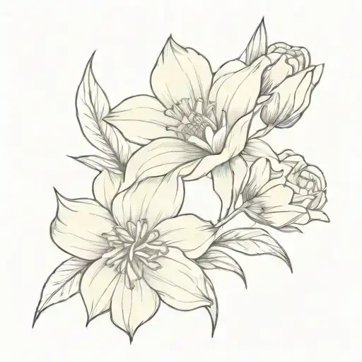 Daffodil Rose And Carnation Flowers