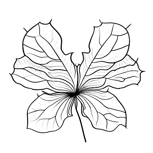 Abstract Representation Of An Elm Leaf