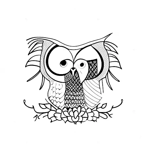 Gentle Woman With Owl