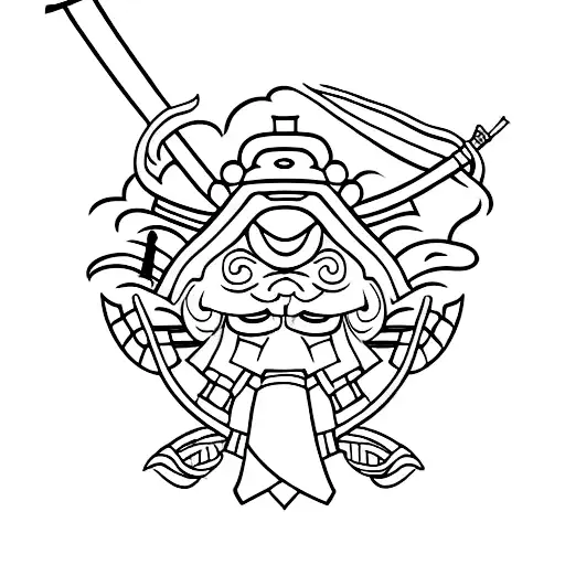 A Samurai Holding A Sword