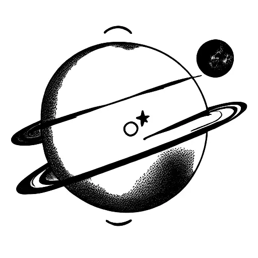 Teddy Bear Holding The Planet Saturn