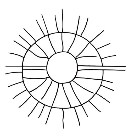 I Would Like A Tattoo Without Colors Of A Modern Swing And A Sun Behind In A Minimalist Style