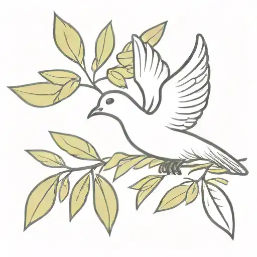 Olive Branch With Dove Carrying