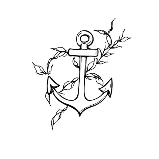 Anchor With Vines Simple