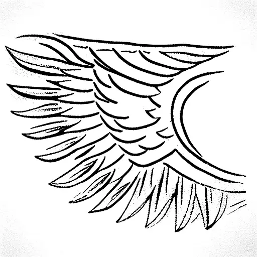 Angel Wings Pointed Up