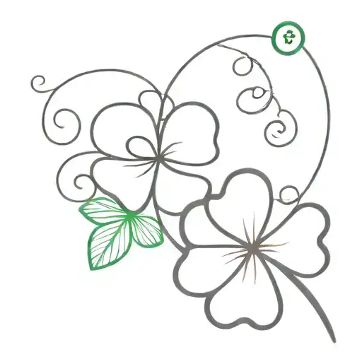 How Lucky Are We In Cursive With A Four Leaf Clover At The End