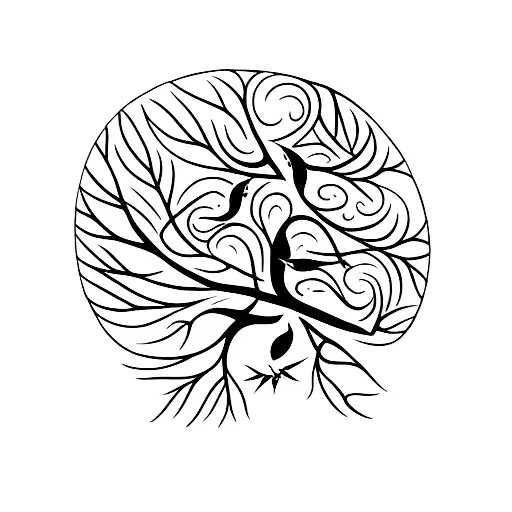 Pohutaka Tree With Tui Bird