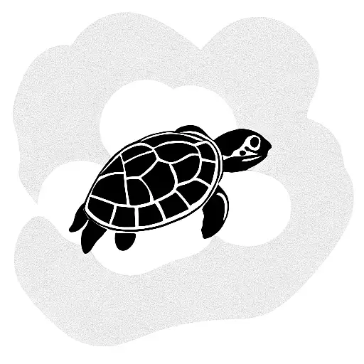 Turtle Laying In The Clouds