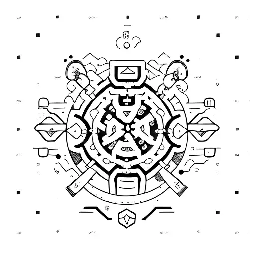 A Kubernetes Logo Merged With A Coffee Bean Pattern