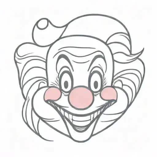 Cartoon Birthday Clown Face Crying