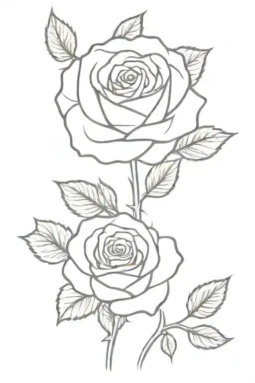 Rose With The Word Family In The Middle Of The Stem