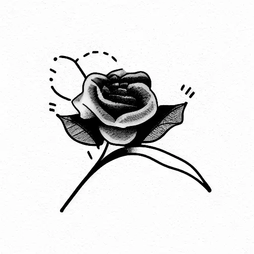 Bouquet Of Rose And California Poppy