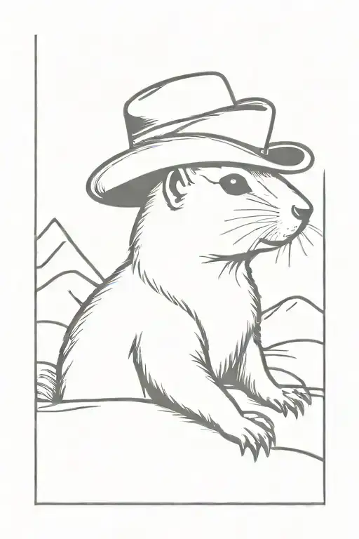 Prairie Dog Wearing A Cowboy Hat