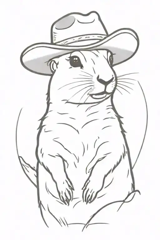Prairie Dog Wearing A Cowboy Hat