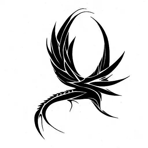 Dragon With Bird Of Paradise Flowers