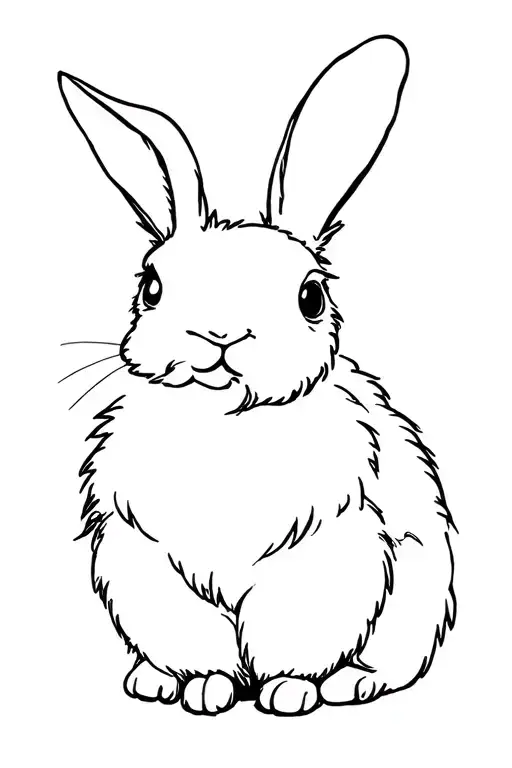 Angora Rabbit Looking