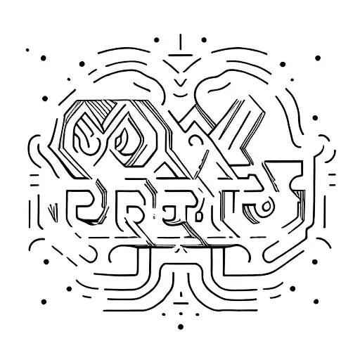 A Minimalist Tattoo Of A Dumbbell With The Word 'Strength' Written Underneath