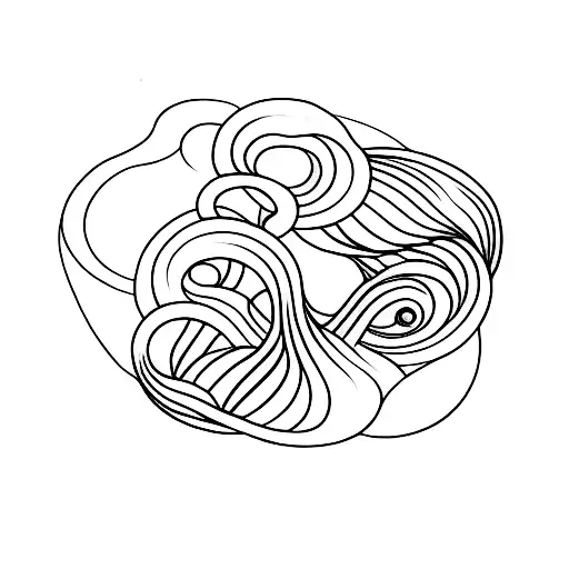 Single Line Tattoo With Wave