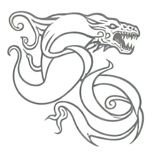 Kraken Devouring A Drakkar