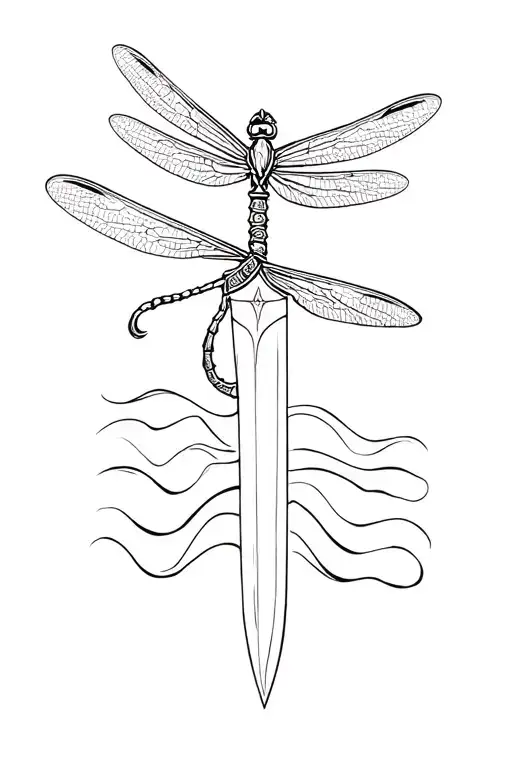 Dagger With Dragonfly Hilt And Wavy Blade