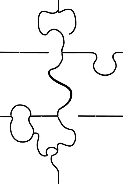 Puzzle Piece With Semicolon Inside