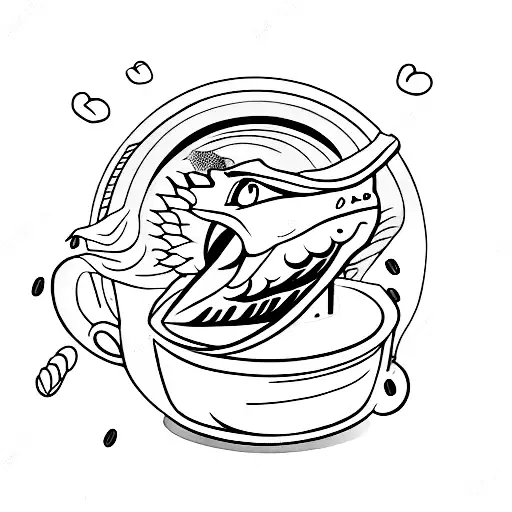 A Mystical Dragon Emerging From A Cup Of Coffee