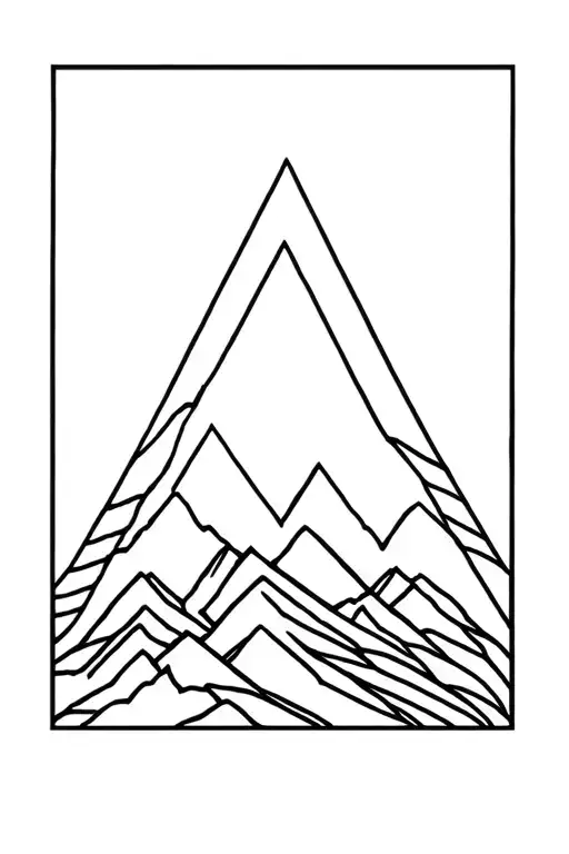 Mountains Incorporating Unclosed Delta Symbol Intertwined