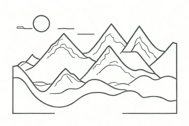 Wave That Becomes A Mountain Line