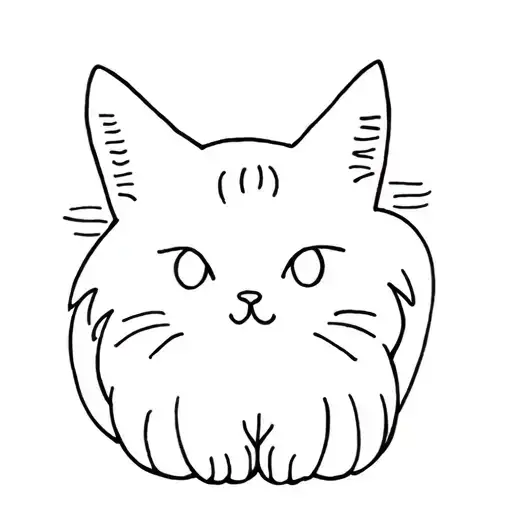 Fluffy Cat Silhouette