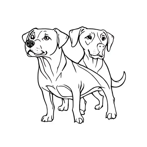 Past Dogs Named Ruby And Diamond Outline