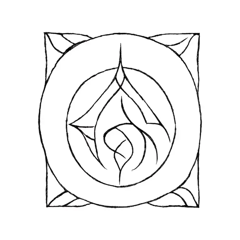 Tribal With Fine Lines And Runes