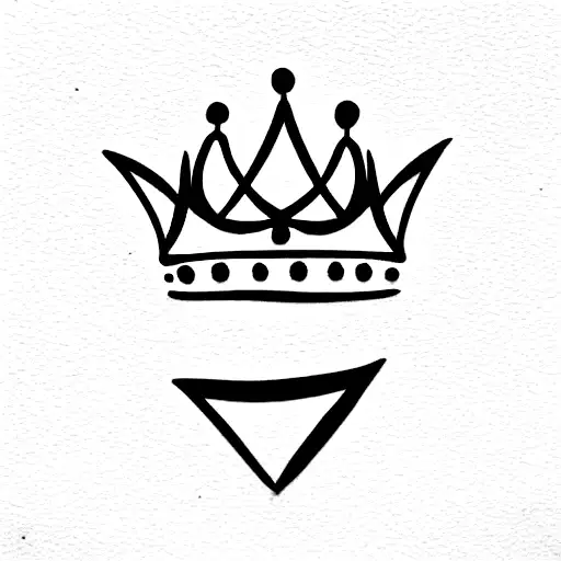 The Letter 'E' Integrated Within Queens Crown