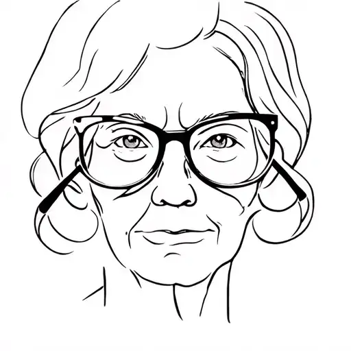 Ouline Of Typical Grandma Glasses