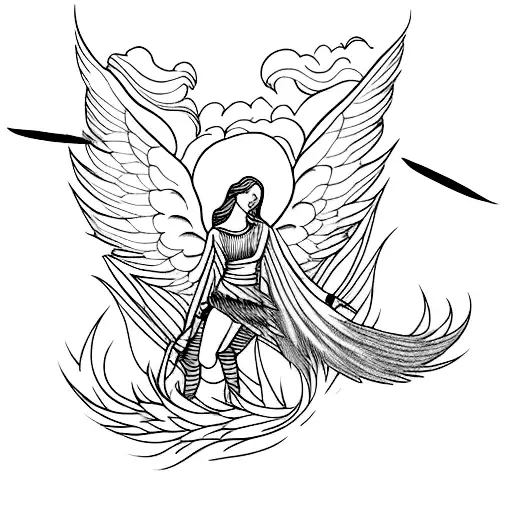 Angel Feather Falling Into Hell