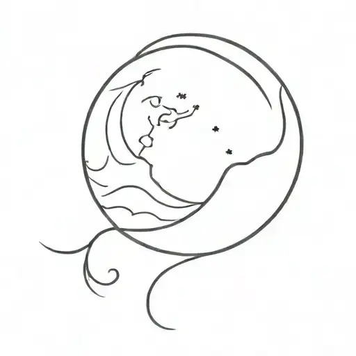 Moon Simple Outline