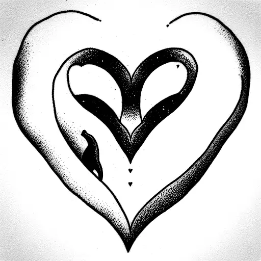 Dolphin Forming Heart Then Libra Zodiac Inside