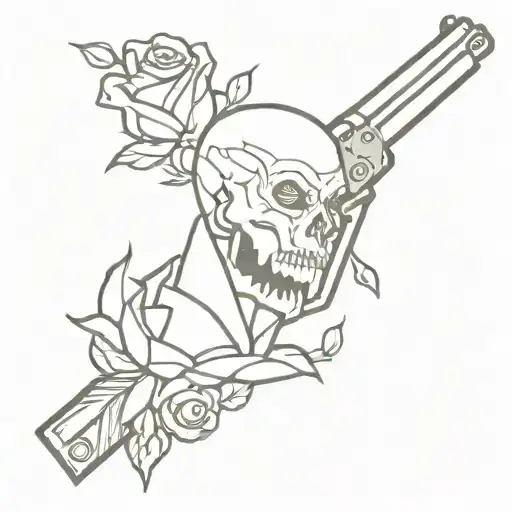Incorporate Jhin's Gun And Roses Into A Minimalist Design