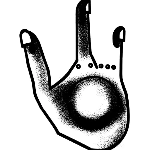 Hand Which Holds A Moon But Instead Of Moon A Ball