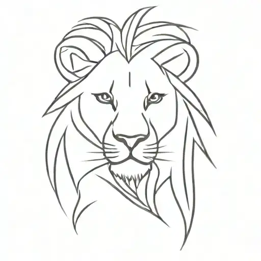 Lion Profile Line Minimal