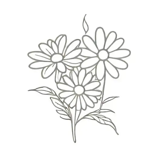 Daisy And Mum Tattoo Design