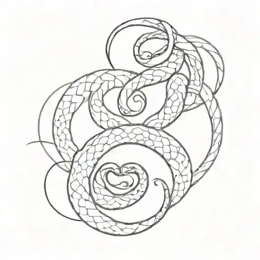 Ying Yang Infinity Snake Wrapped Tightly