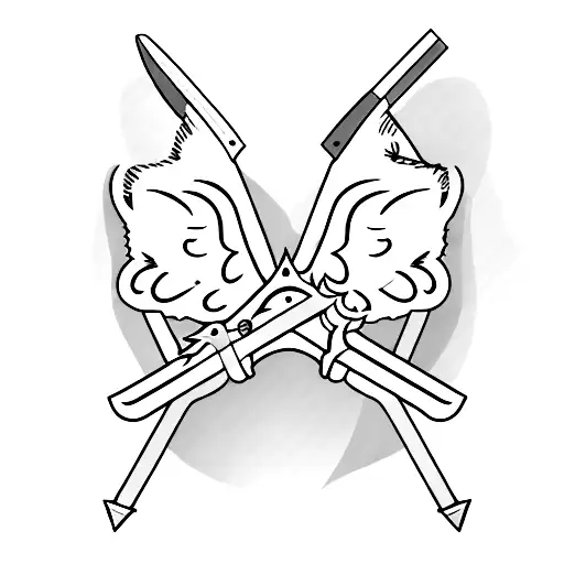 Wing With Arrow Of Sword With A Date Below It